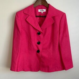 Suit Studio Hot Pink Blazer with Black Buttons